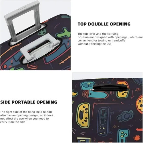 Miniatura 4 de Travel Luggage Cover Elastic Luggage Covers Game Video Gaming Pattern Suitcase Cover Luggages Protector for Travel Anti-Scratch Suitcase Covers for
