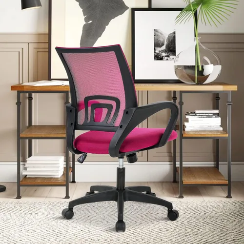 Miniatura 7 de Silla de escritorio ergonómica, silla de oficina de malla para computadora con soporte lumbar y reposabrazos, silla de trabajo ajustable