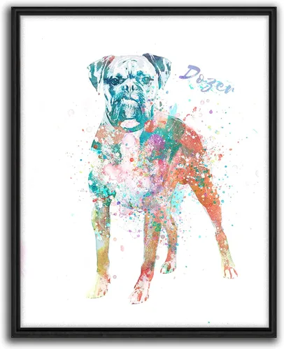 Miniatura 39 de Personal-Prints Regalo de arte personalizado para pared de perro, impresión artística moderna personalizada única de estilo acuarela La raza