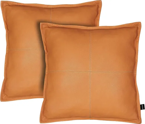 Miniatura 65 de Funda de almohada de piel de cordero – Funda de cojín decorativa para sofá – Fundas para sala de estar y dormitorio, 22 x 22 pulgadas – Paquete de 2