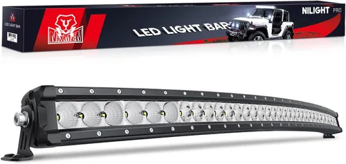 Miniatura 10 de Nilight Barra de luz LED de 16 pulgadas, 60 W, haz combinado de focos de inundación, 7200 lm, Osram P8/5 W, luces delgadas de una sola fila, luces