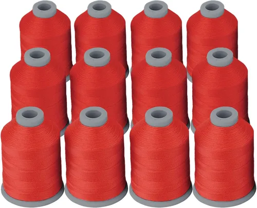 Miniatura 9 de Simthread Hilo de coser para todos los propósitos, 12 carretes tamaño 40D/2 hilo de poliéster para costura, acolchado y máquina de coser, prácticos