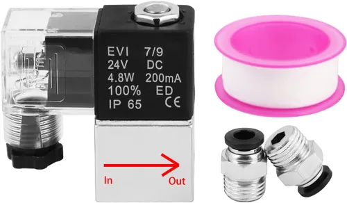 Miniatura 9 de Electroválvula eléctrica 12V DC 1/4" NPT válvula de aire normalmente cerrada