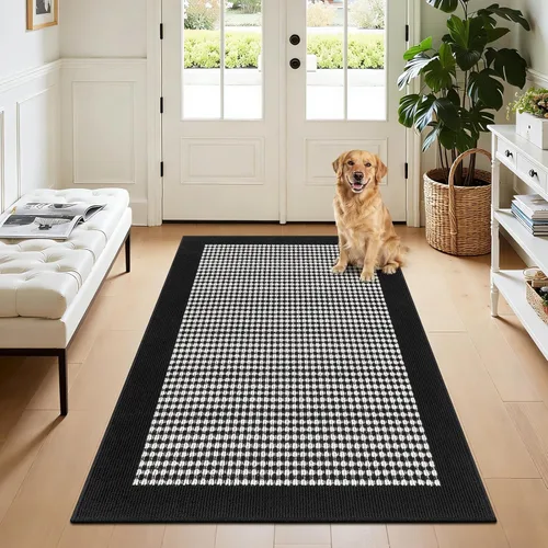 Miniatura 47 de Ileading Alfombra de pasillo de lavandería de 2 x 6 pies, antideslizante, con parte trasera de goma, lavable a máquina, alfombra gris