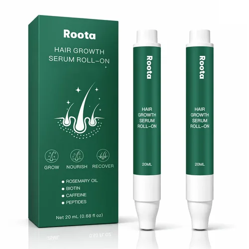 Roota - Suero para el crecimiento del cabello Roll-On, suero de renacimiento del cabello nutre el cuero cabelludo para un cabello más grueso y