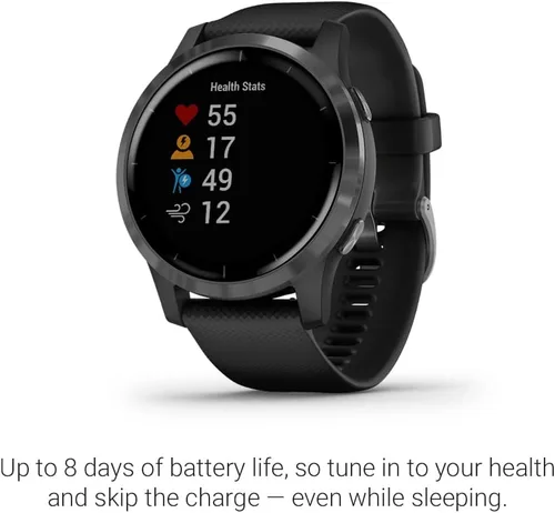 Miniatura 3 de Reloj inteligente Garmin vivoactive 4 con GPS, características de música, monitoreo de energía corporal, entrenamientos animados, sensores de Negro