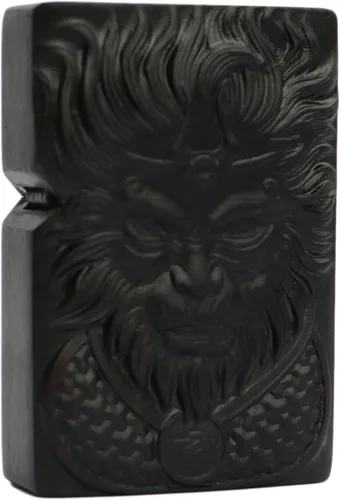 Miniatura 18 de Carcasa exterior tallada en madera negra de ébano natural para kit de inserción Zippo (Kwan Yin Goddess Dragon Phoenix)