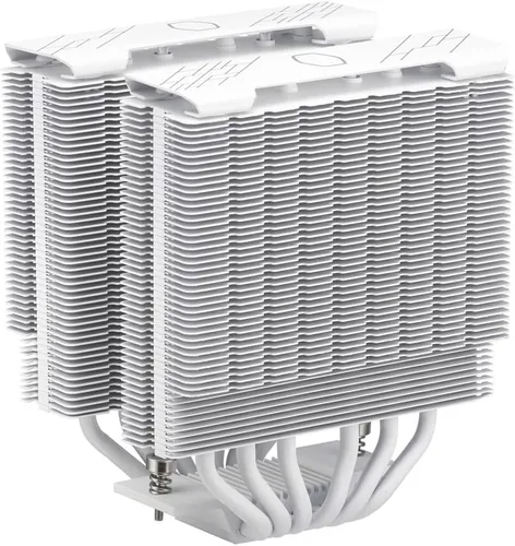 Miniatura 9 de Cooler Master Hyper 622 Halo White Enfriador de aire de CPU de doble torre, ventilador PWM de 120 Halo², ARGB de doble bucle, 6 tubos de calor