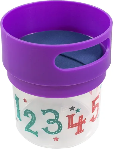 Miniatura 2 de Munchie Mug Taza de aperitivos a prueba de derrames, color morado, tarro de 12 onzas, fabricado en los Estados Unidos Púrpura
