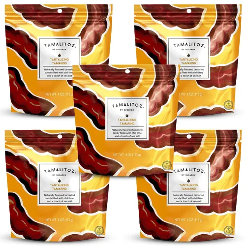 Miniatura 12 de Tamalitoz - Mango para masticar labios, caramelo duro mexicano de mango picante relleno de chile, lima y sal marina, caramelo de fruta hecho a mano