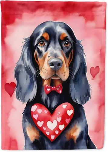 Miniatura 129 de Caroline's Treasures DAC5292CHF - Bandera de Border Collie My Valentine House para porche, grande, con manga para porche, para colgar en la pared