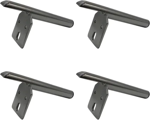 Juego de 4 patas de metal en forma de L, patas de repuesto para sofá, 3 colores, capacidad de 661.4 lbs, con tornillos, para mesa de café, cuarto de