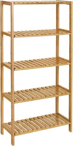 Miniatura 17 de SONGMICS Estantería de almacenamiento de bambú, estantería de 5 niveles, multifuncional, en la entrada, baño, sala de estar, balcón, cocina, 10.2 x