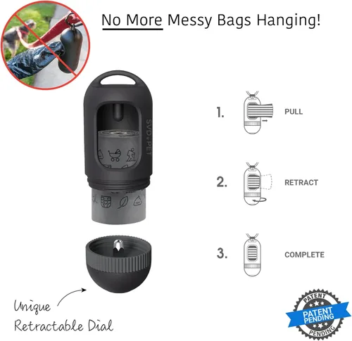 Miniatura 2 de SVD.PET Dispensador de Bolsa de Caca para Perros, Bolsa de Residuos Retráctil Compatible con Cualquier Correa de Perro, Bolsas de Residuos a Prueba