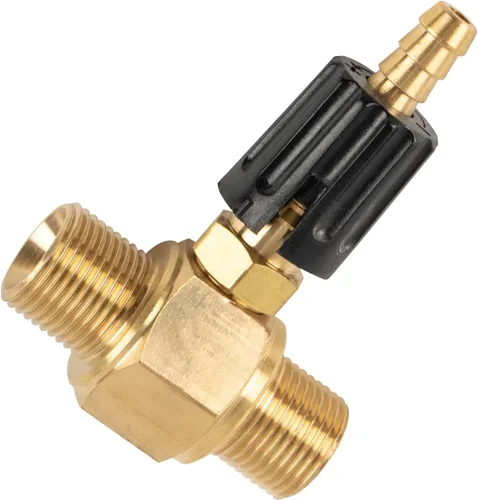Miniatura 6 de Inyector químico para lavadora a presión de 1-2 GPM para bomba general, control ajustable, arandela de potencia, inyector aguas abajo, orificio
