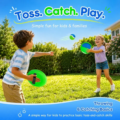 Miniatura 4 de Juego de pelota para lanzar y atrapar, juego de bolas adhesivas mejoradas para niños y niños pequeños, resistente y resistente al agua, juguete