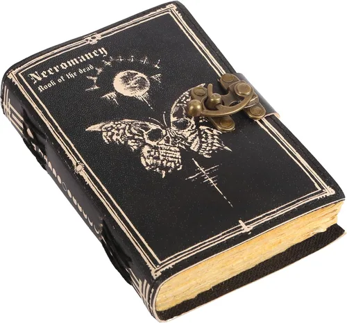 Miniatura 15 de Book of Spells - Diario encuadernado en cuero con papel de borde irregular, grimorio, diario impreso del Tercer Ojo, suministros de brujería
