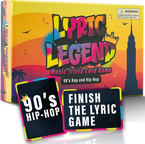 Miniatura 11 de Lyric Legend 2000s Hip-Hop y Rap Music Trivia - Juegos para adultos para noche de juegos - Bueno para grupos - Juego de fiesta de terminar la letra