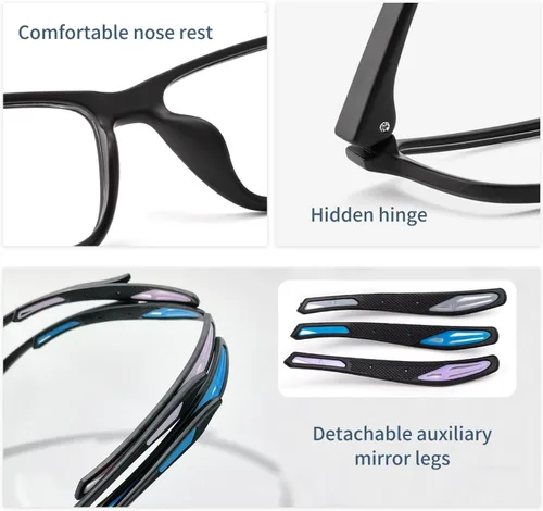 Miniatura 3 de SooGree Gafas de racquetball, gafas deportivas, gafas de seguridad para pickleball baloncesto fútbol gafas anti absorción de golpes