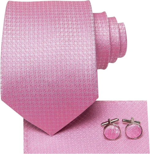 Miniatura 46 de Dubulle Corbata tejida de cachemira para hombre y gemelos de pañuelo para hombre, conjunto de gemelos para boda formal y negocios