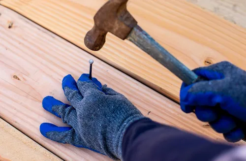 Miniatura 7 de G & F Products 3108-10 Guantes de trabajo con palma de tejido de cuerda, guantes cubiertos de látex, guantes recubiertos de nitrilo para uso 2-Azul