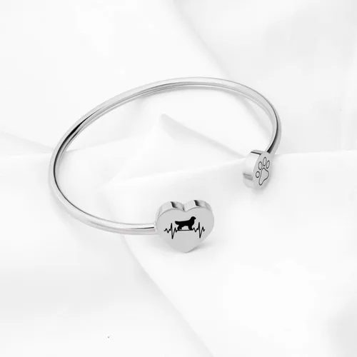 Miniatura 2 de FUSTMW Pulsera para dueño de perros salchichas boxeador Golden Retriever regalos para amantes de los perros Pitbull Boston Terrier