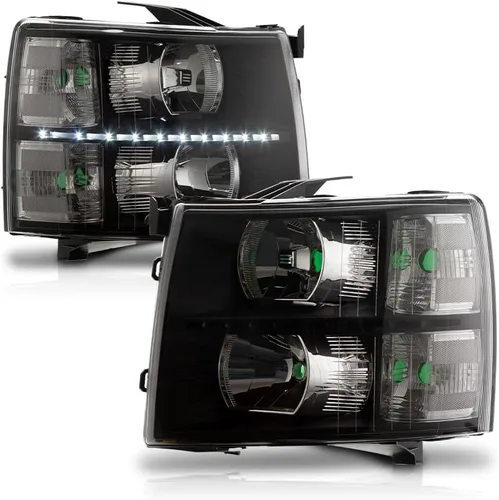 Miniatura 17 de G-PLUS Conjunto de faros, compatible con Chevy Silverado 2007 2008 2009 2010 2011 2012 2013 2014 Chevy Silverado parachoques faro, lente