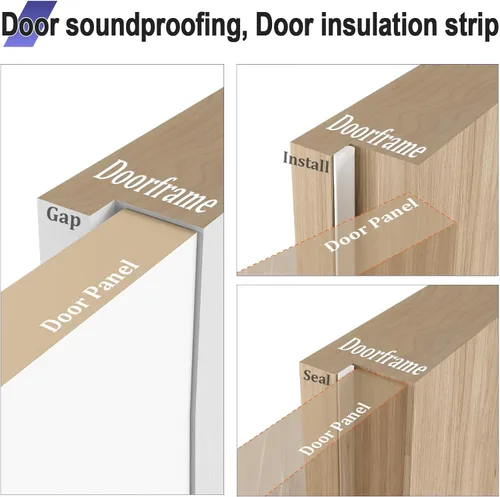 Miniatura 4 de Burlete de sellado de puerta, burlete de espuma de 118 pulgadas, sellador de ventana para invierno, aislamiento de puerta autoadhesiva para puerta