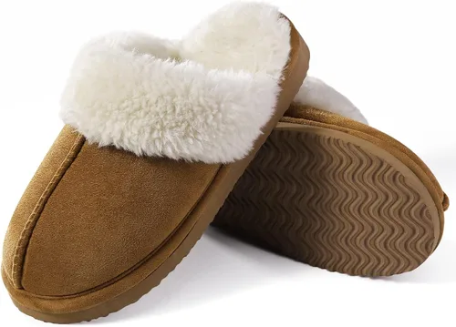 Miniatura 3 de Litfun Pantuflas mullidas de espuma viscoelástica para mujer, zapatos de invierno para interiores y exteriores