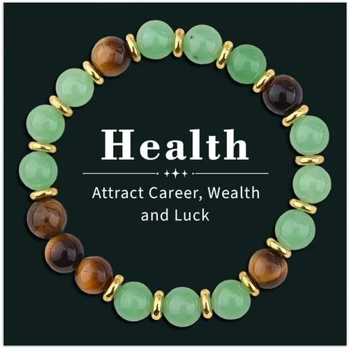 Pulsera de Atracción de Dinero, Salud y Suerte. Pulsera de Buena Suerte para Riqueza, Carrera, Amor. Pulseras para Cumpleaños y Navidad. Regalos Luck