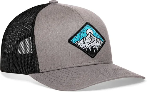 HAKA Sombrero de camionero de campamento, sombrero de malla de montaña para hombres y mujeres, gorra de béisbol ajustable a presión, sombrero de golf