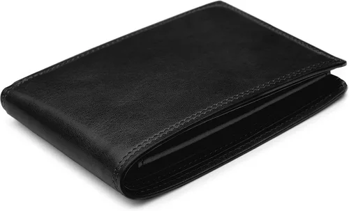 Miniatura 3 de Bosca Billetera de cuero de crédito para hombre con tarjeta de identificación, Negro -, Cartera