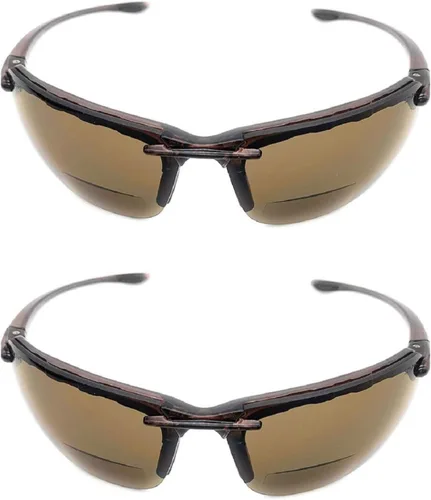 Miniatura 8 de The Oakland - Lentes de sol bifocales para lectura deportivos, envolventes, unisex, sin montura Marrón