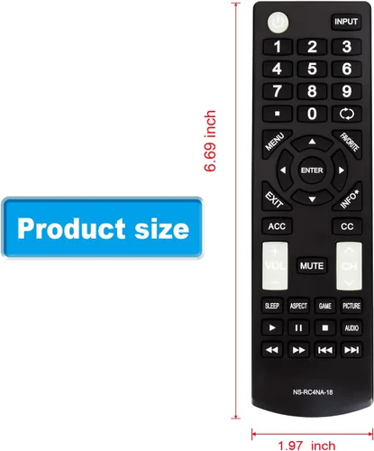 Miniatura 5 de Universal NS-RC4NA-18 NSRC4NA18 - Remoto de repuesto compatible con todos los televisores Insignia NS-55D510NA19 NS-22D510NA19 NS-40D510NA19