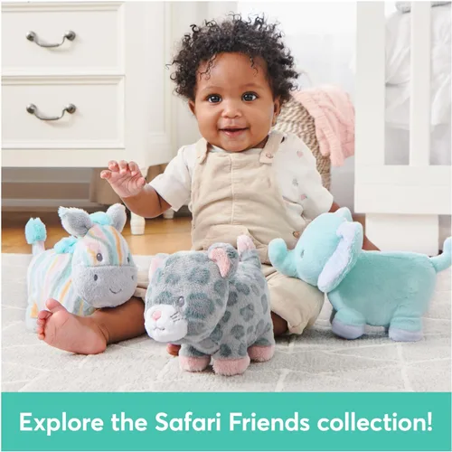 Miniatura 7 de GUND Baby Safari Friends Collection - Elefante de peluche con campanilla, juguete sensorial para bebés y recién nacidos, color verde azulado, 7
