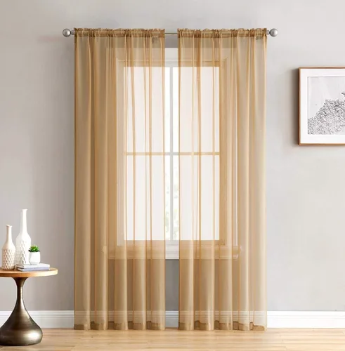 Miniatura 2 de Empire Home Addison - Cortinas de gasa transparente para ventana, juego de 2 (morado, 108 pulgadas extra largas)