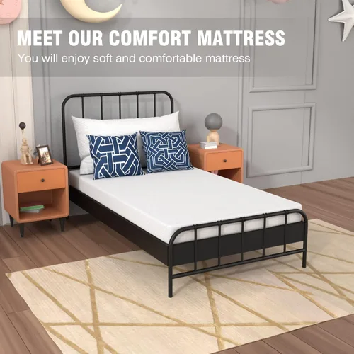 Miniatura 3 de PayLessHere Colchón de espuma viscoelástica con gel Twin de 5 pulgadas sin fibra de vidrio/Certificado CertiPUR-US/Cama en una caja/Sueño fresco