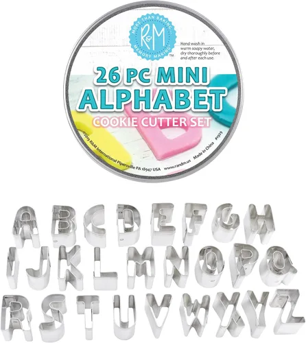 Miniatura 3 de R&M International Mini Alphabet - Cortadores de galletas, juego de 26 piezas