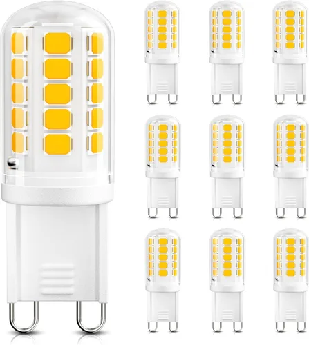 Miniatura 18 de DiCUNO Bombilla LED G9, 2700 K, luz blanca cálida suave, bombillas LED G9 de 4 W, equivalente a halógeno de 40 W, no regulable, 400 LM, base bipin
