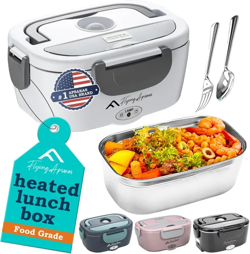 Miniatura 8 de APSARAS Fiambrera eléctrica de 60-80 W, calentador de alimentos, 3 en 1, ultra rápido, para adultos, calentador de alimentos portátil de 12 V/24