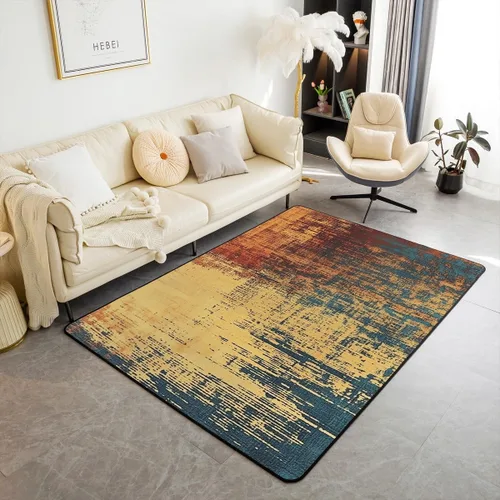 Miniatura 27 de jejeloiu Alfombra de decoración de mármol negro y dorado, alfombra para sala de estar, dormitorio, para niños, niñas, adolescentes, decoración