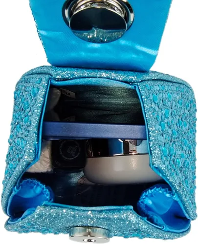 Miniatura 6 de Bolso de noche único con diamantes de imitación para mujer, bolso de mano triangular