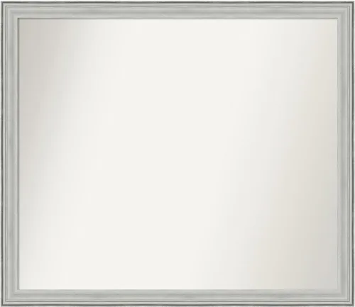 Miniatura 41 de Amanti Art Espejo de baño plateado para sobre fregadero, 25 x 25 pulgadas, espejo de tocador cuadrado estrecho de níquel cepillado, marco de madera