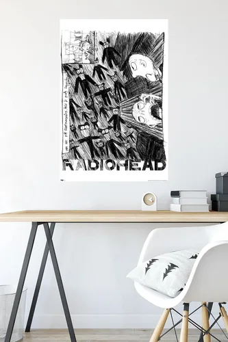 Miniatura 4 de Trends International Radiohead - Póster de pared de garabatos, 22.375 x 34 pulgadas, versión premium sin marco