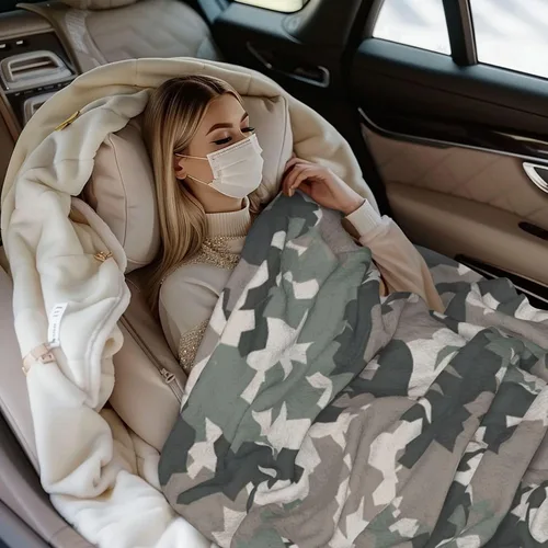 Miniatura 5 de Perinsto Camo Throw Blanket Ultra Soft Warm All Season Camouflage Decorative Fleece Blankets for Bed Chair Car Sofa Couch Bedroom 50"X40