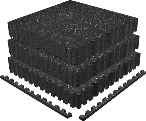 Miniatura 40 de AIRHOP Alfombrillas de Equipo de Ejercicio de 0.56 Pulgadas de Grosor, 48 Pies Cuadrados, 12 Baldosas Mejoradas de Goma Superior con Espuma EVA