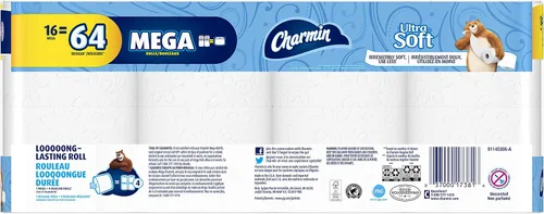Miniatura 2 de Charmin Papel de baño ultra suave 16 rollos dobles = 32