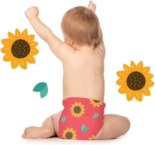 Miniatura 7 de Pañales Hello Bello, talla 4 (22-37 libras) Flower Child, 21 unidades de pañales desechables premium para bebé, hipoalergénicos con sensación suave