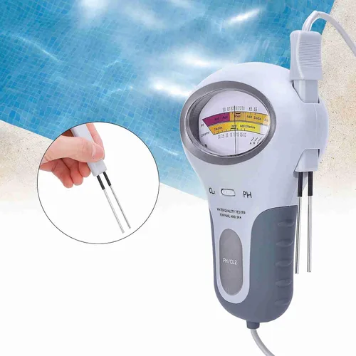 Miniatura 6 de Probador de calidad del agua, probador eléctrico de piscina PC-102B CL2 y probador para piscina, spa, analizador de calidad de agua con sonda, kit