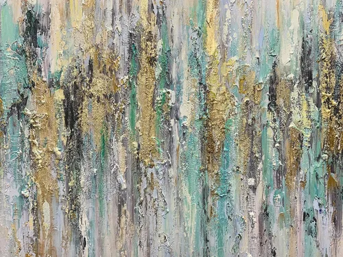 Miniatura 4 de V-inspire Arte, Pintura al óleo de 24x36 pulgadas, Pintura de Lienzo Moderna para Decoración del Hogar, Pintura Mural Abstracta